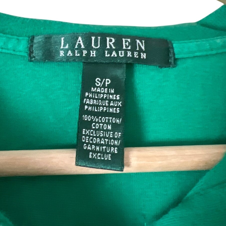 Ralph Lauren Small Women's Green Polo 100% Cotton