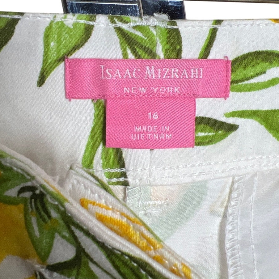 Isaac Mizrahi New York Size 16 Lime Shorts Tailored Stretch