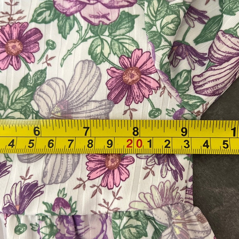 PatPat 3-6M Ruffled One Piece Floral Toddler