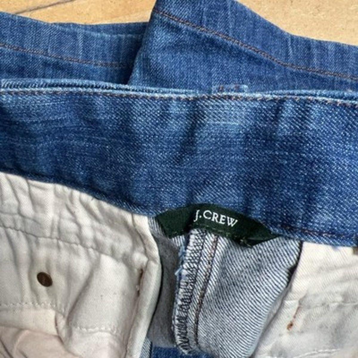 J.CREW Hot Pants Womens 26 Blue Denim Cotton Slim 3 Inseam Zip Button Pockets