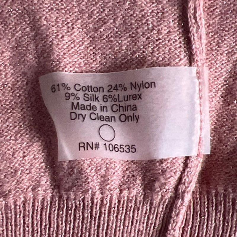 Sundays Zero Cotton Pink Long Cardigan *Dimensions In Picture*