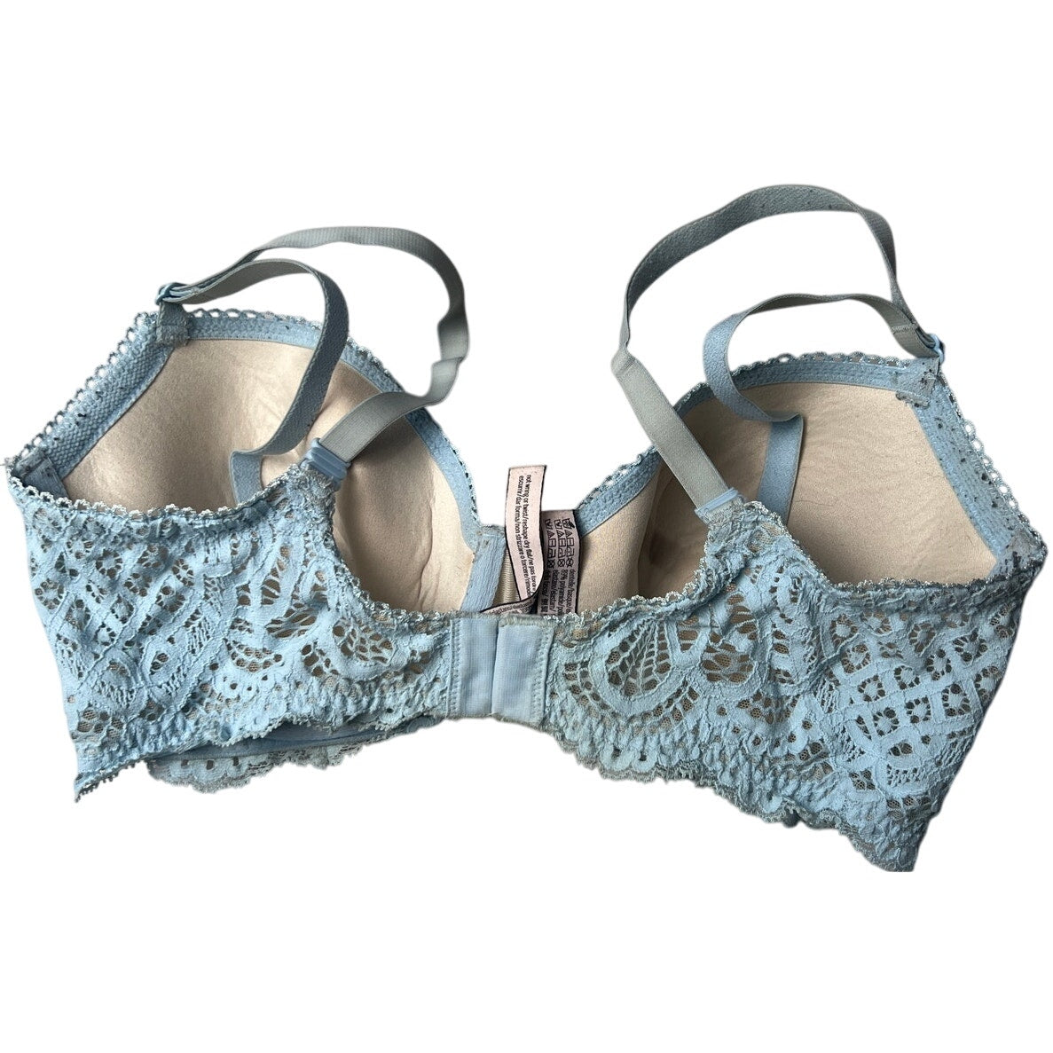 Victoria's Secret Angel Pale Light Blue Lace Bra 32DD