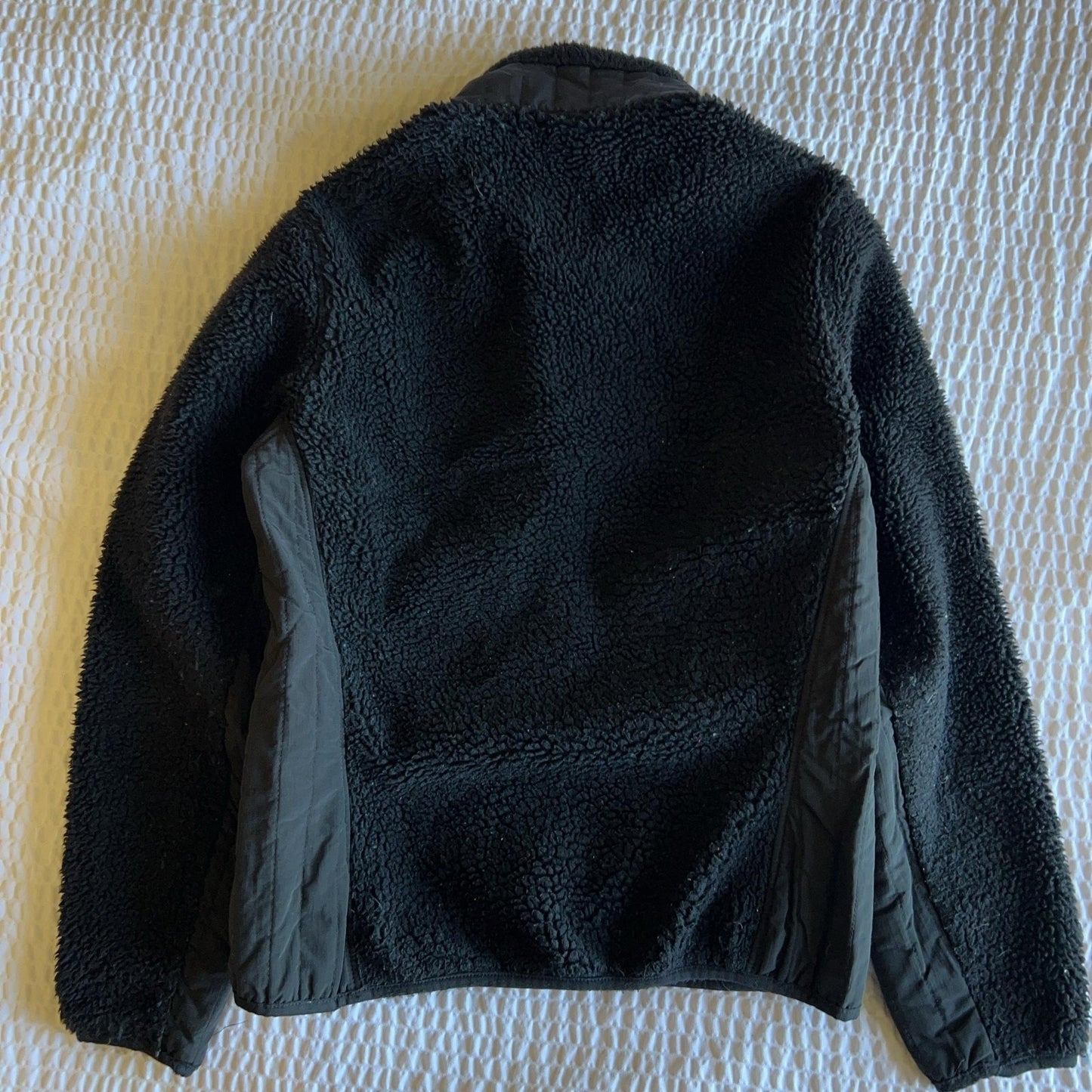 Patagonia Sweater Womens M Black Full Zip Fleece Pockets Heavyweight Collared