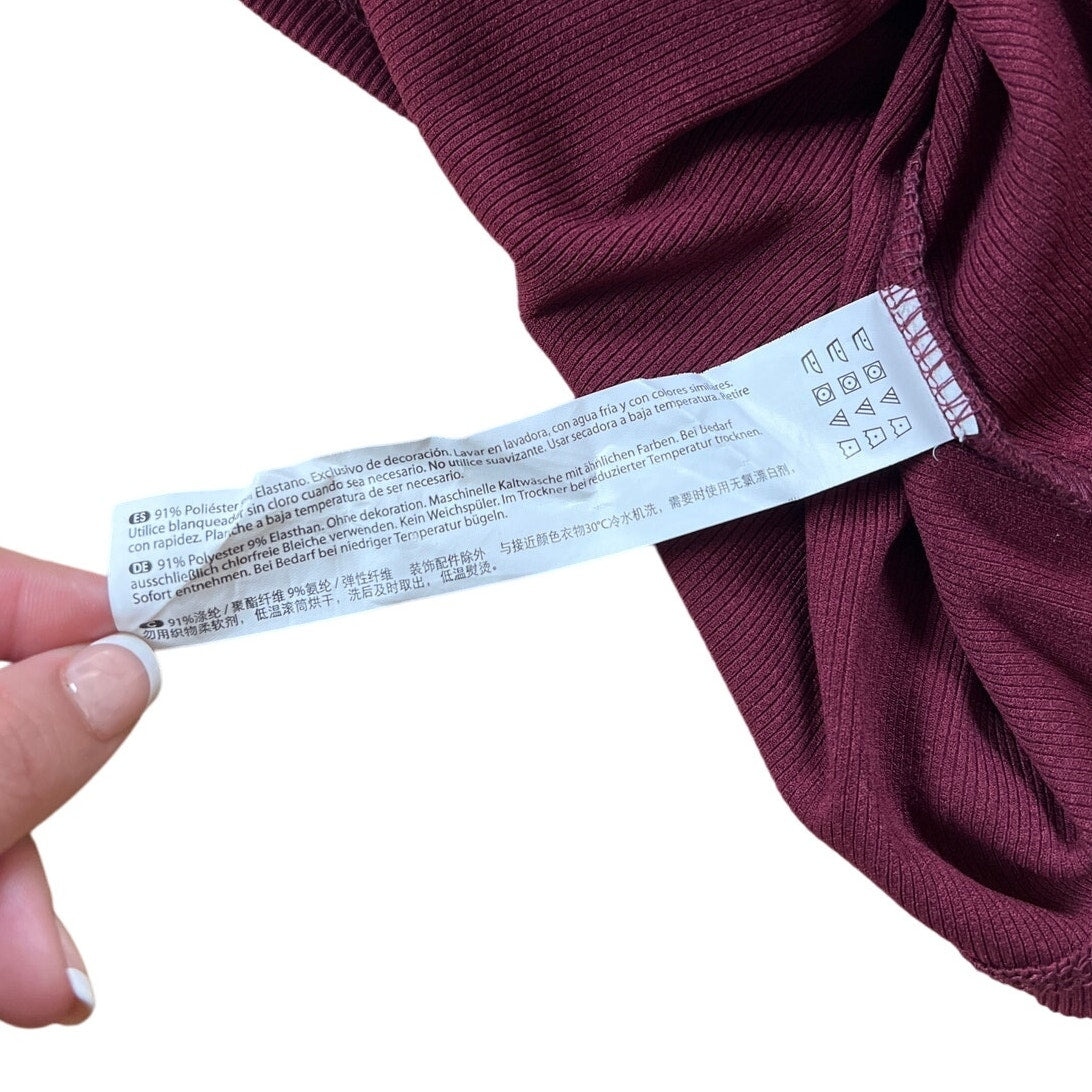 NWT Marika Burgundy Activewear Women Tank Top Size L