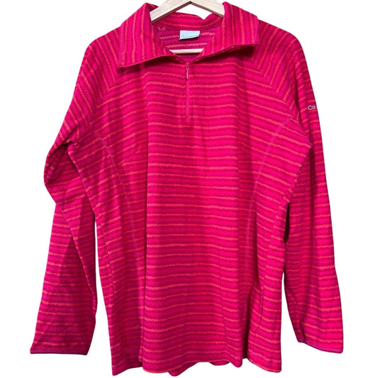 Columbia XL Women’s Long Sleeve Pink Quarter Zip Fleece Pullover