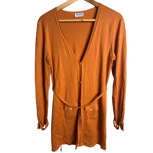 Vintage Maria Sartini Cashmere Orange Women's Size 42 Cardigan