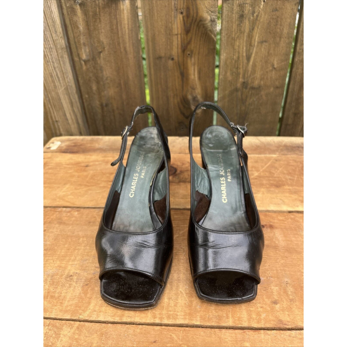 Vintage Charles Jourdan Black Heels Size 8 Some Heavy Wear