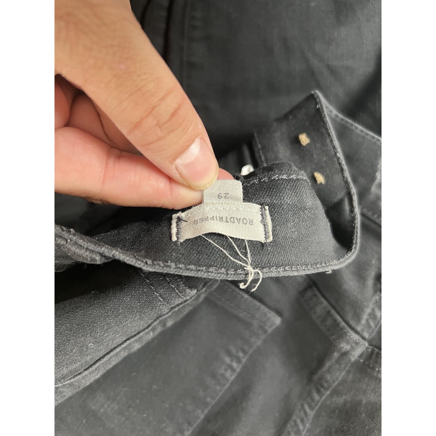 Madewell Jeans Womens 29 Black Skinny Dark Wash Stretch Denim 5-Pocket Zip