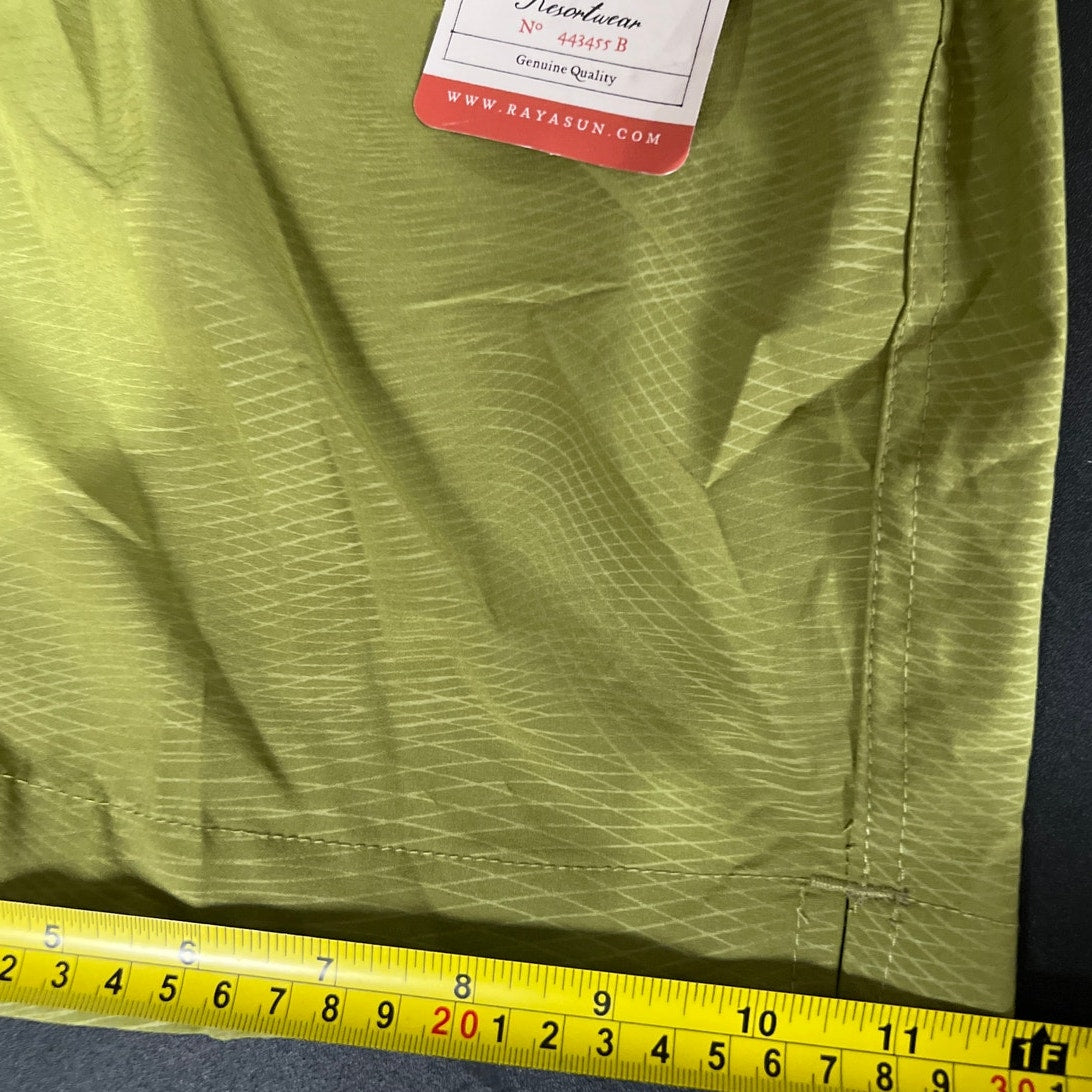 Rayasun Island XL NWT Inspired Volley Me Linear Stamp Print SHorts