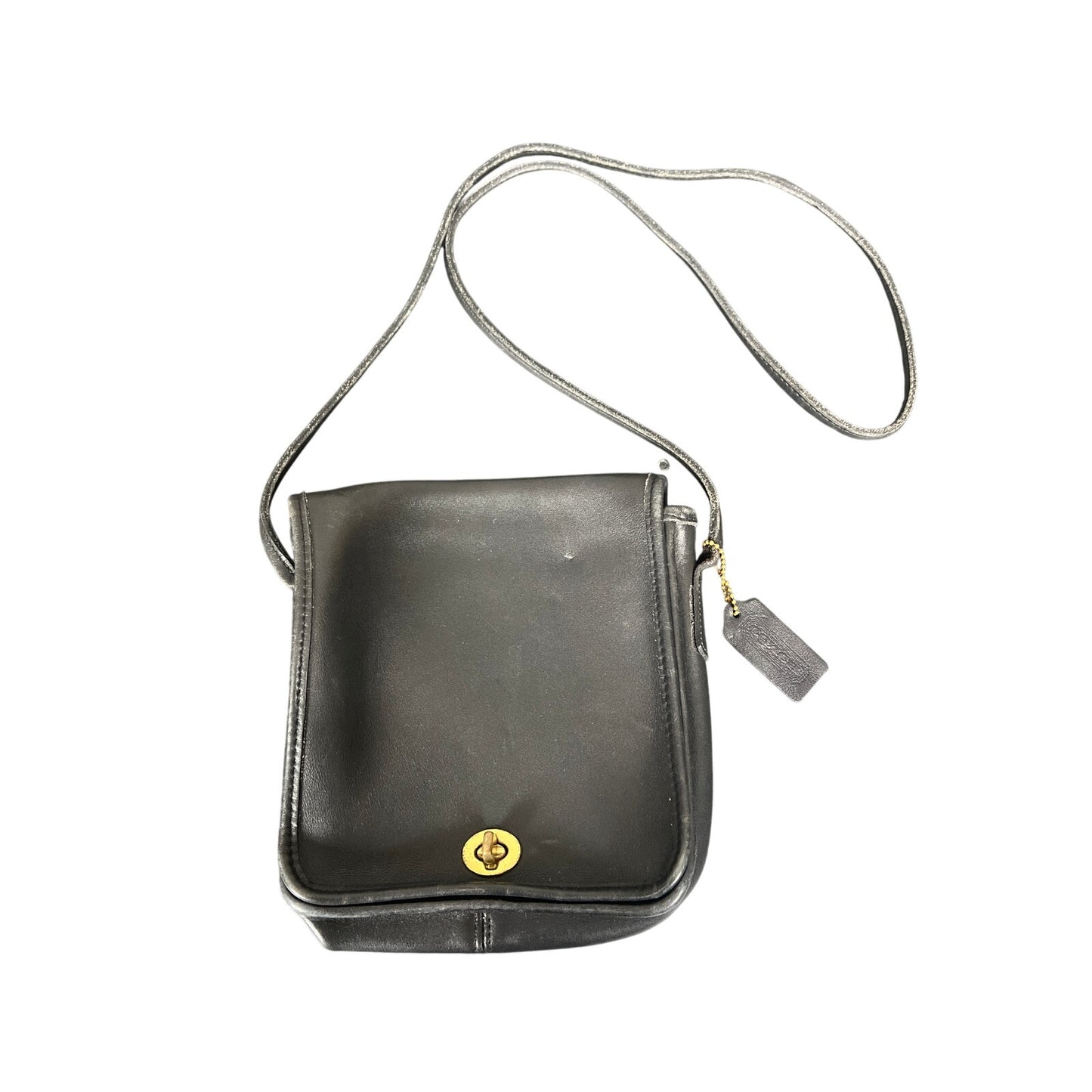 Vintage Coach Bag 9620 Black Shoulder Bag Convertible Flap USA Made