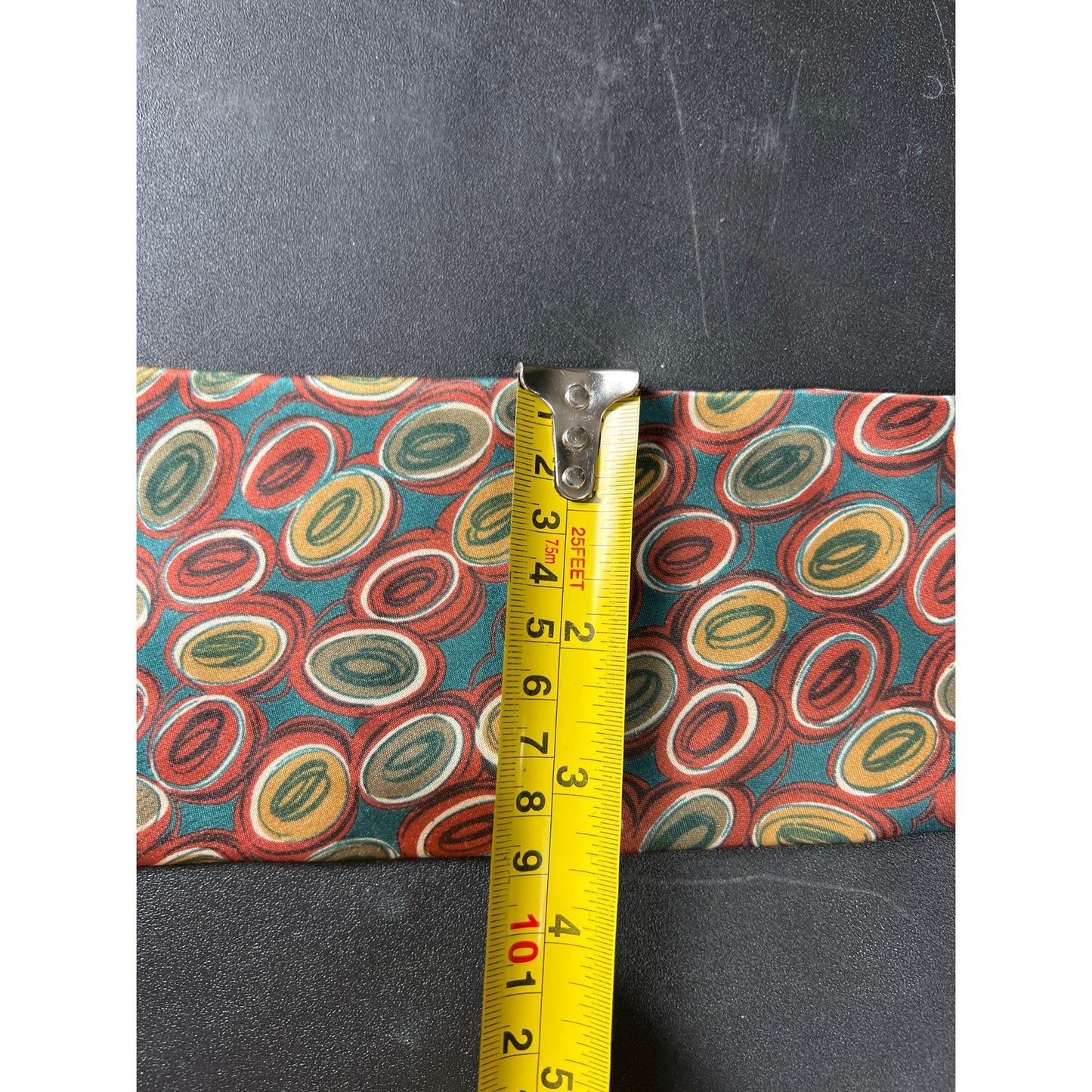 Christian Dior Monsier Paisley Circle Design Silk Necktie Red