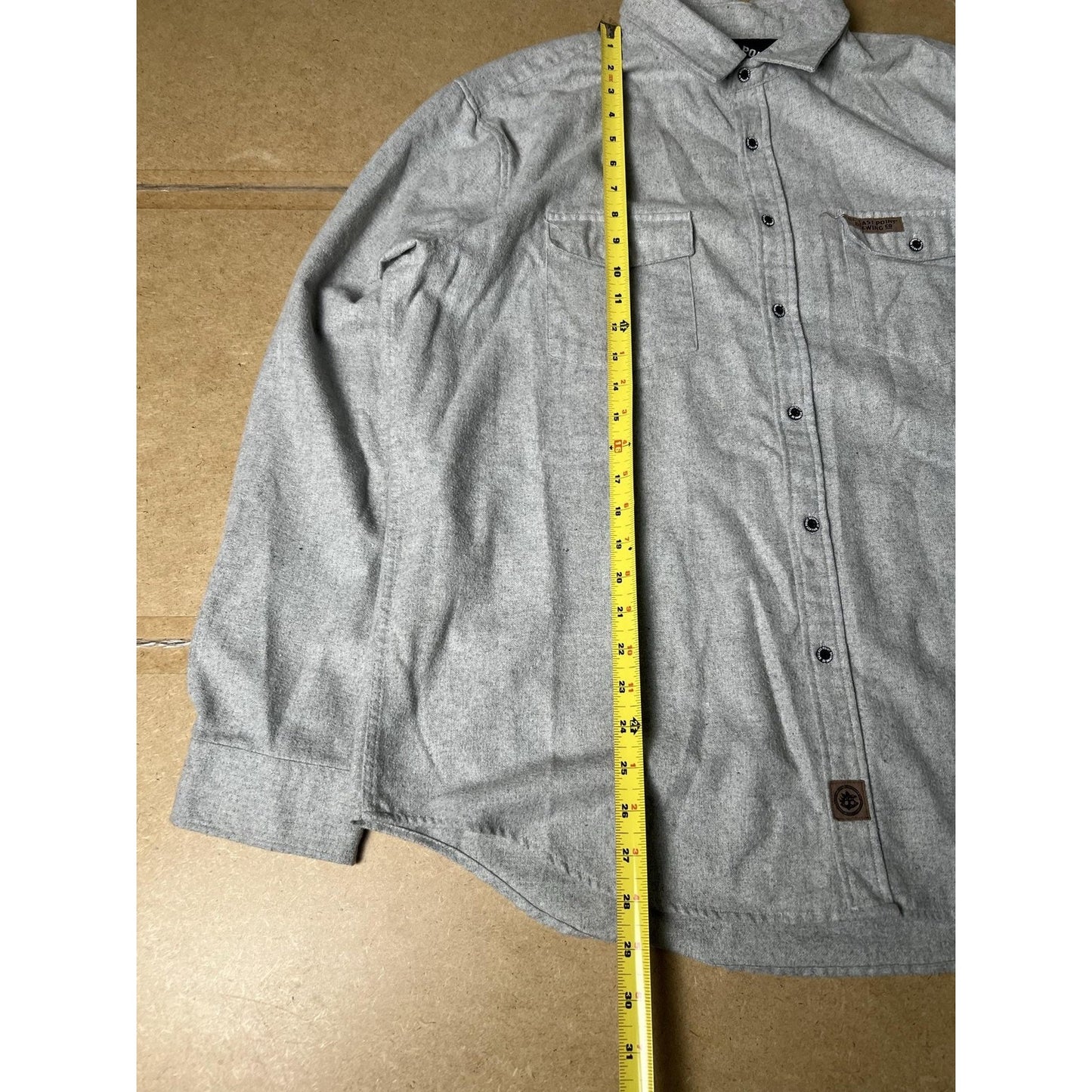 Ballast Point Shirt Mens XL Gray Flannel Long Sleeve Button-Up Pockets