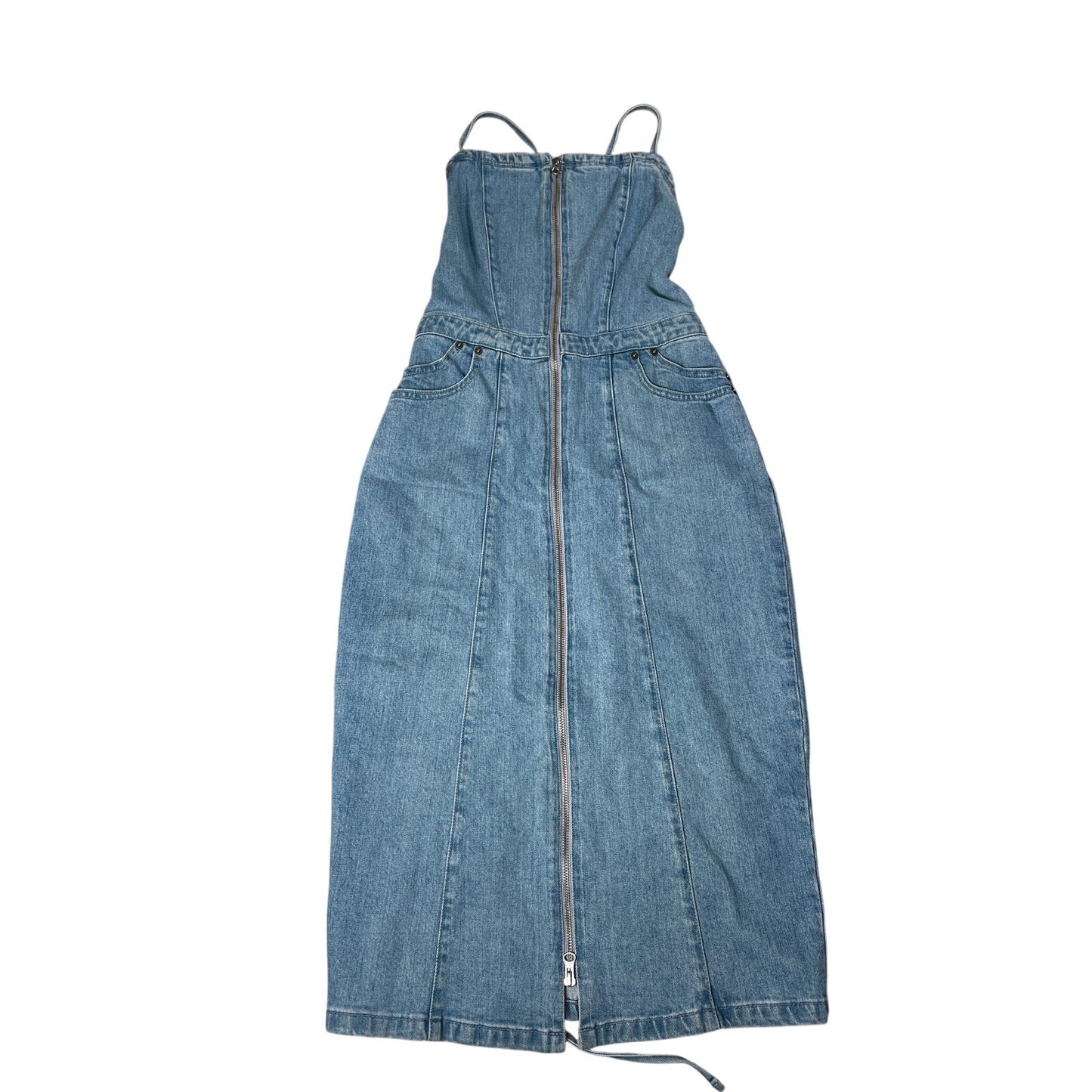 NWT The Jetset Diaries Stevie Overall Denim Dress Size M