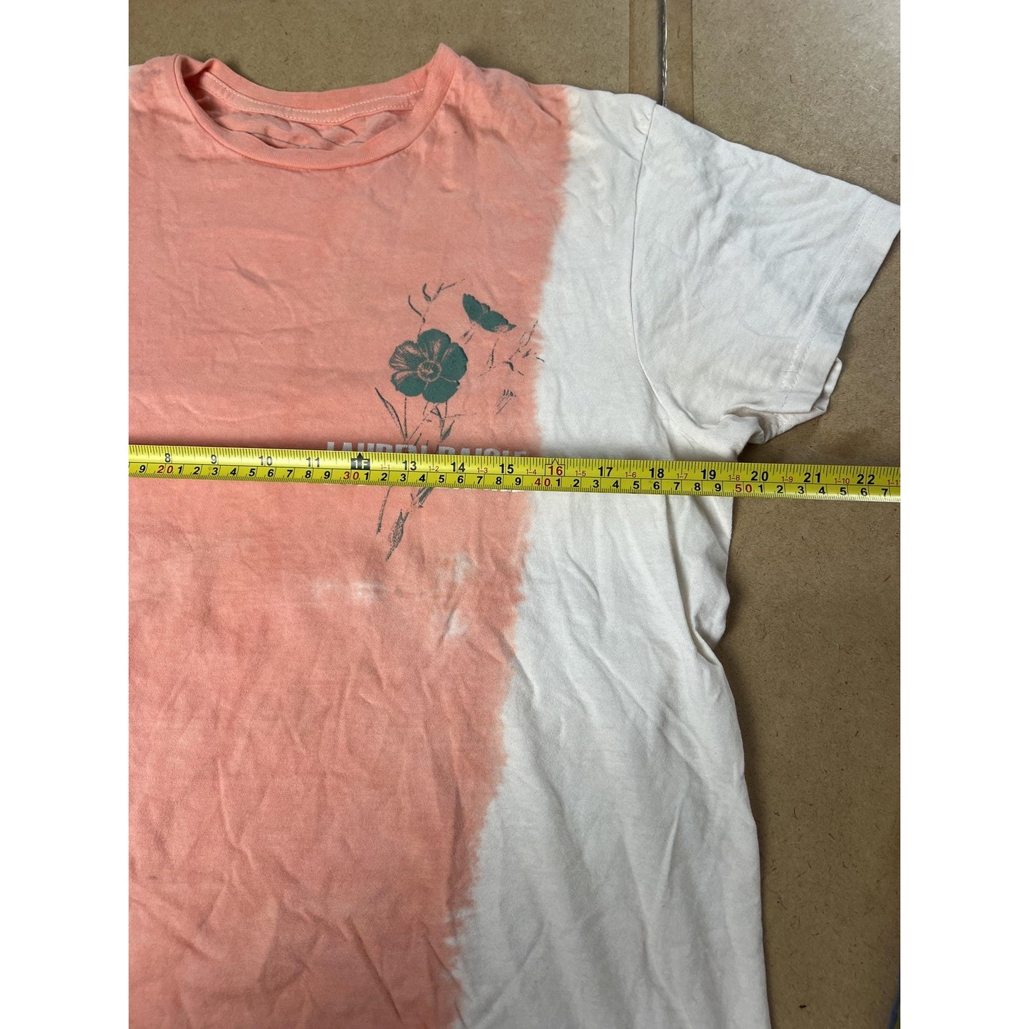 Lauren Daigle T-Shirt Womens M Pink Colorblock Crew Neck Short Sleeve Basic