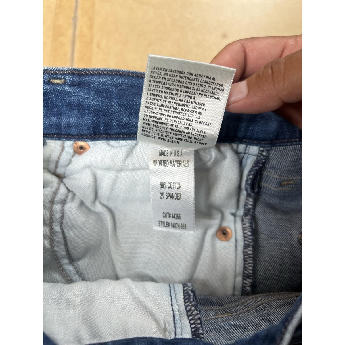 Citizens Of Humanity Pants Womens 27 Blue Cropped Denim Slim Frayed Hem