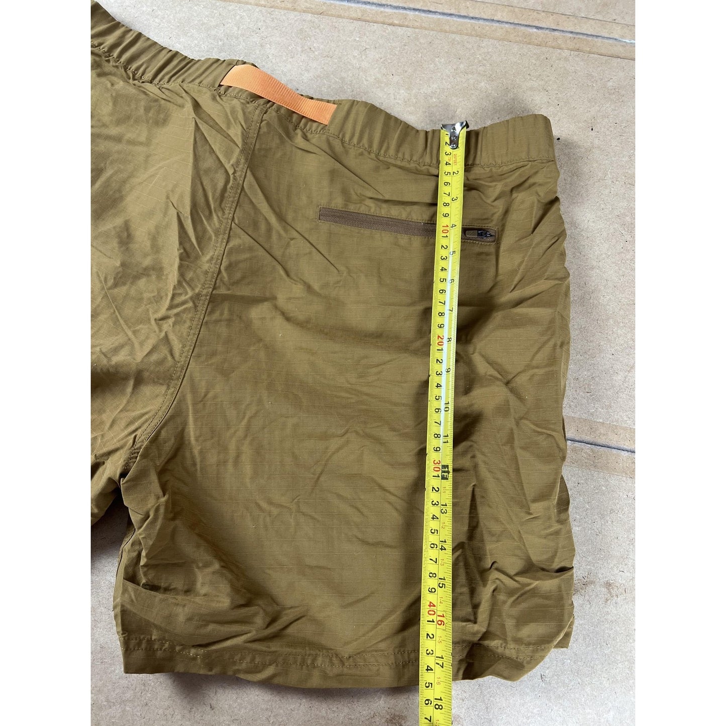 REI Co-op Mens XL Brown Athletic Shorts 38 Waist Adjustable Pull-On 7.5 Inseam