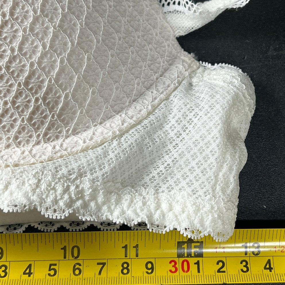 Aerie Lace White Bra Adjustable Sizing *Dimensions In Picture*