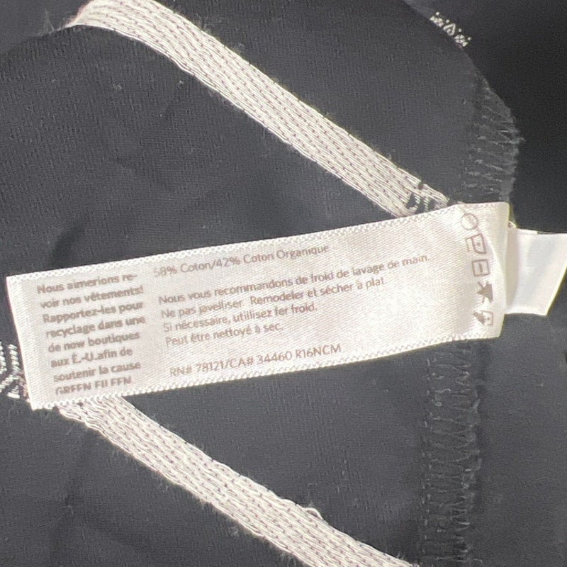 Eileen Fisher Large Cotton Black Shift Dress Classo Aztec Dress