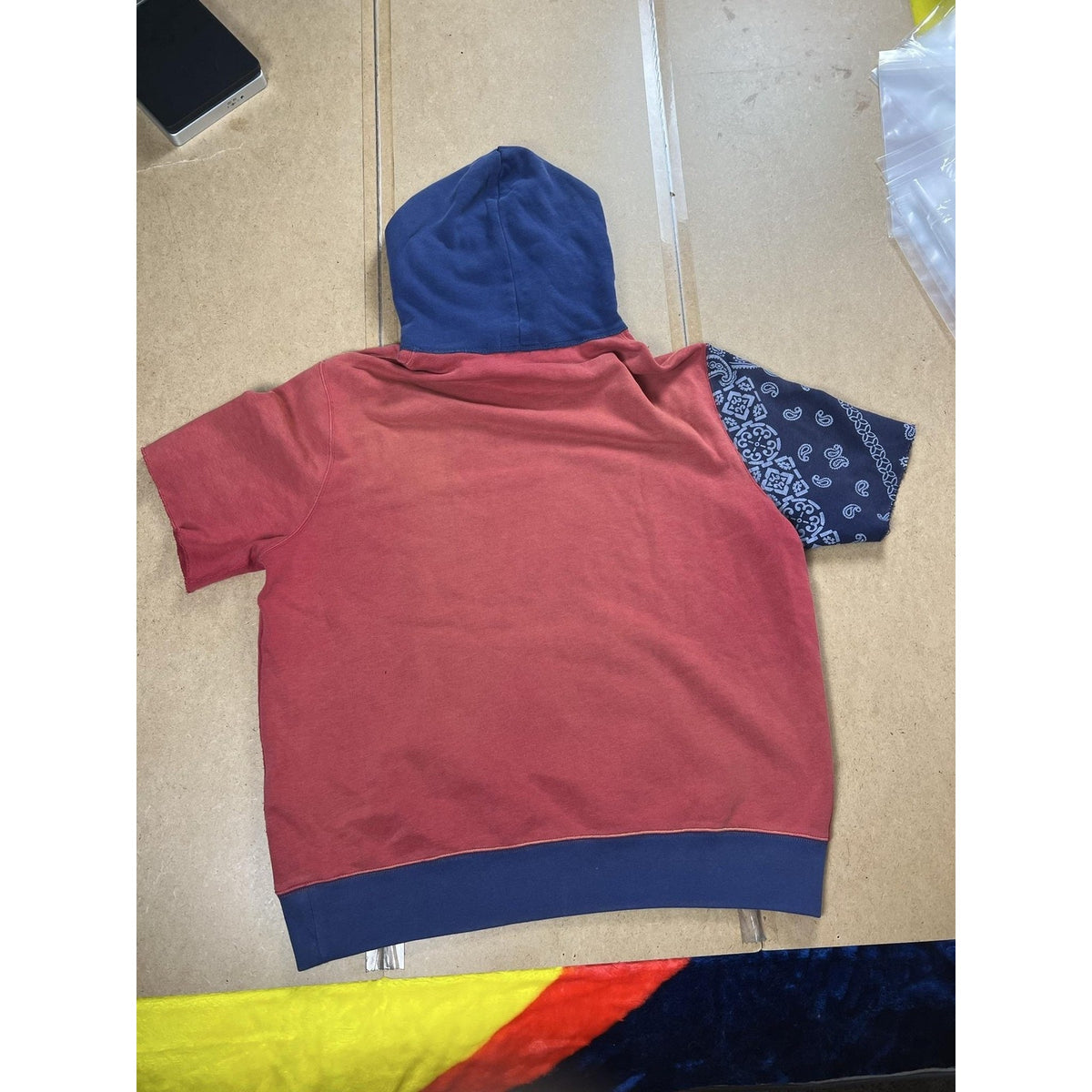 Polo Ralph Lauren Sweater Mens XL Red Hooded Pullover Short Sleeve Graphic