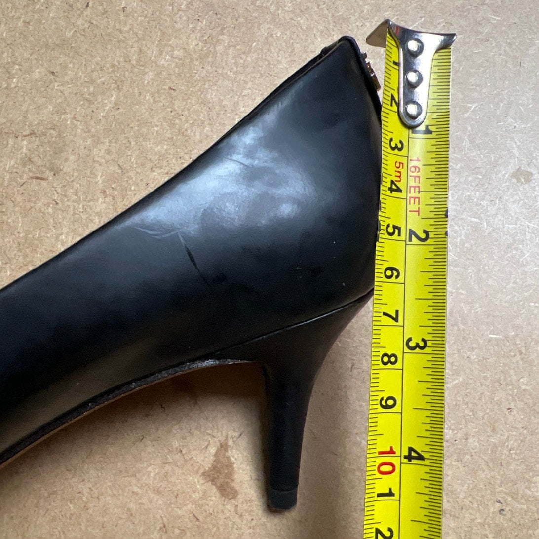 NIB Coach Black Leather Women's Kitten Heels in 6.5