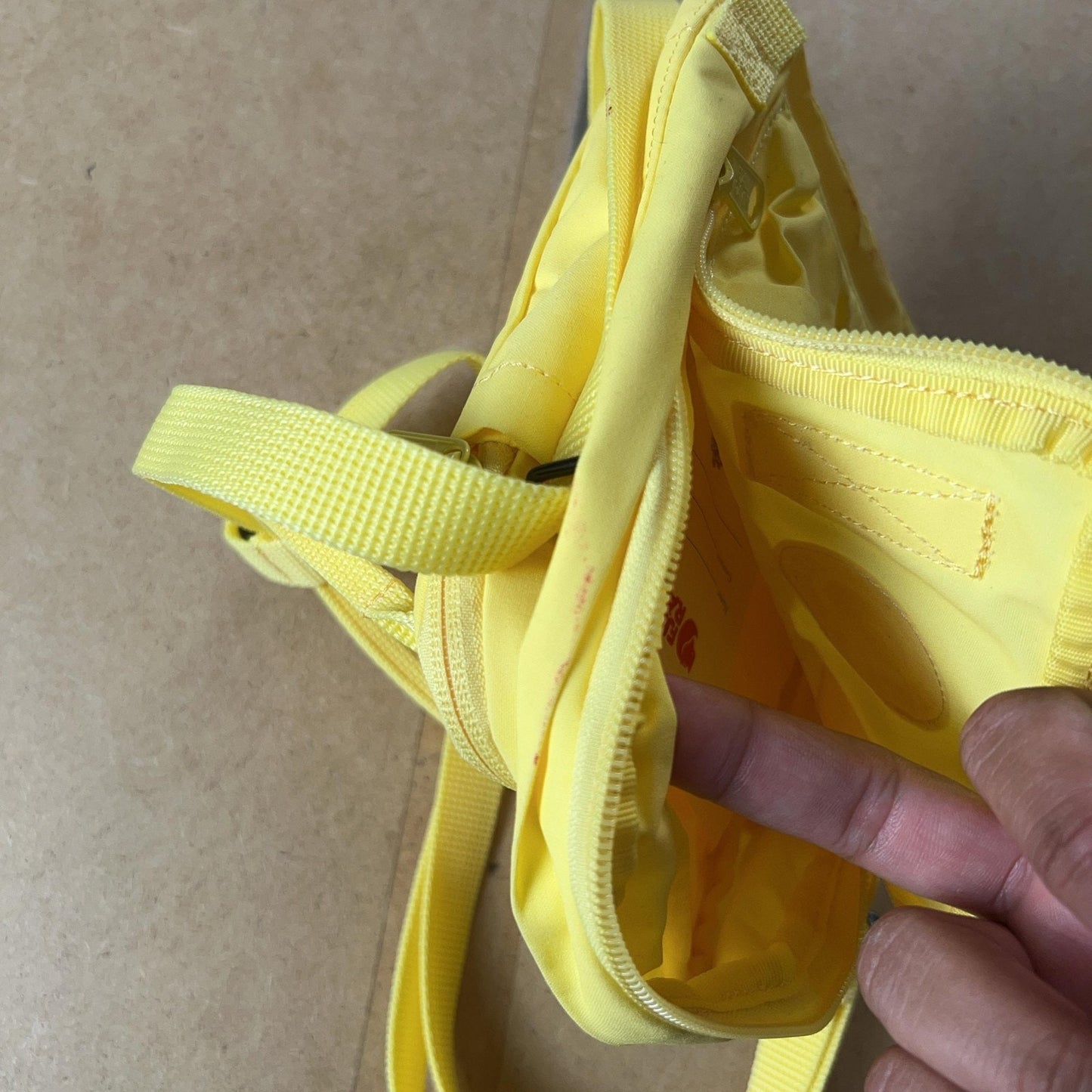 Fjallraven Crossbody Bag Unisex Mini Yellow Sling Adjustable Lined Polyester