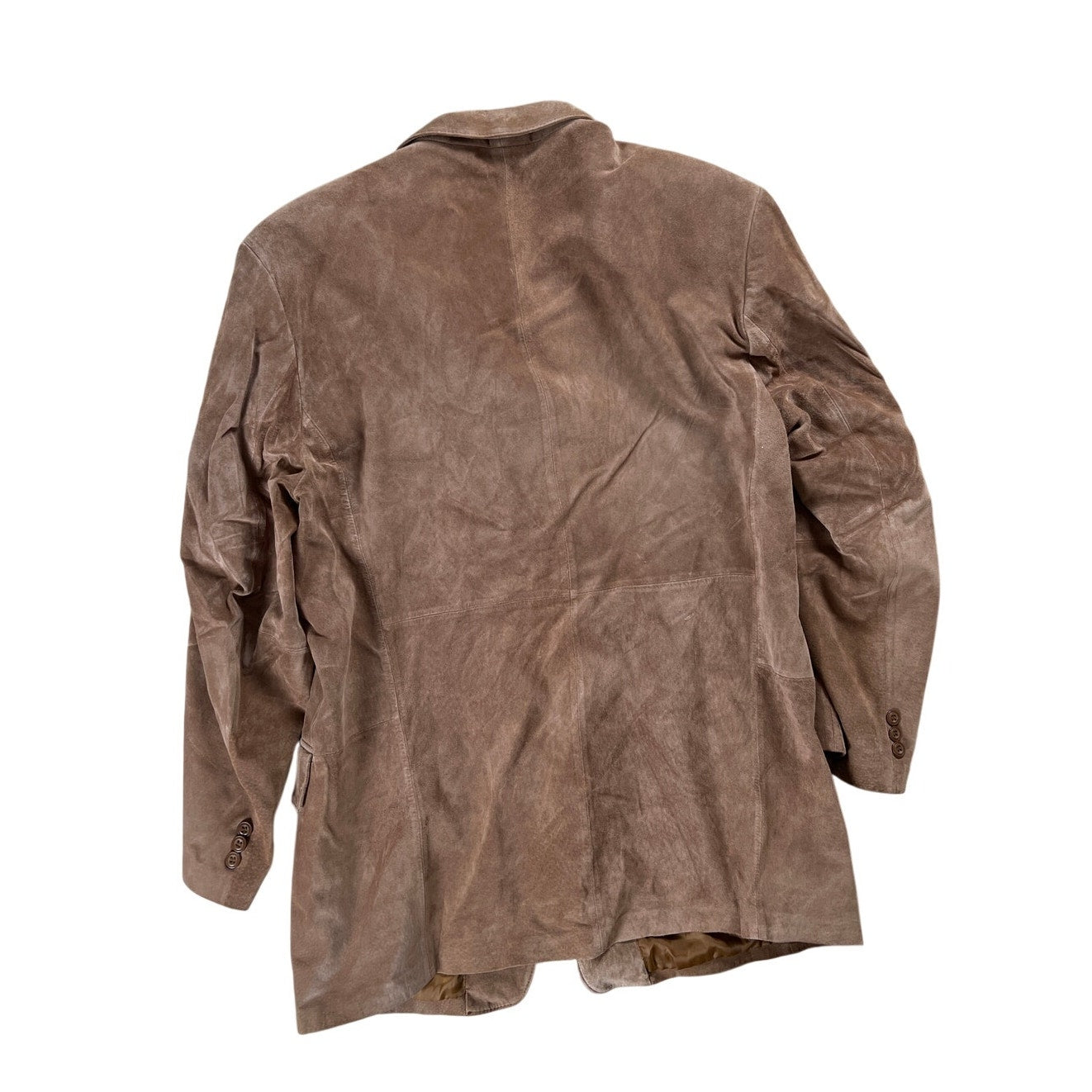 Vintage Stafford Suede Leather Blazer Mens Medium  Tan Brown Sport Coat