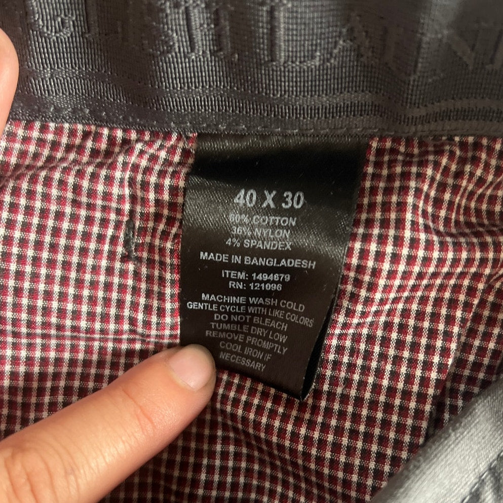 English Laundry Gray 40x30 Men's Dress Chino Pants Forged Iron Gray