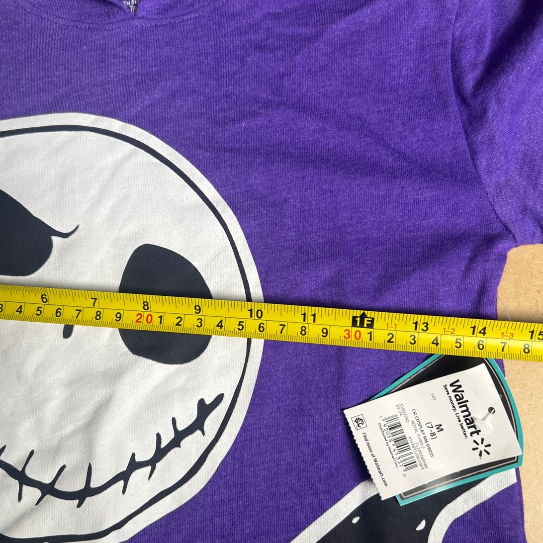 NWT Nightmare Before Christmas Halloween  Hoodie Dress with Long Sleeves Size M