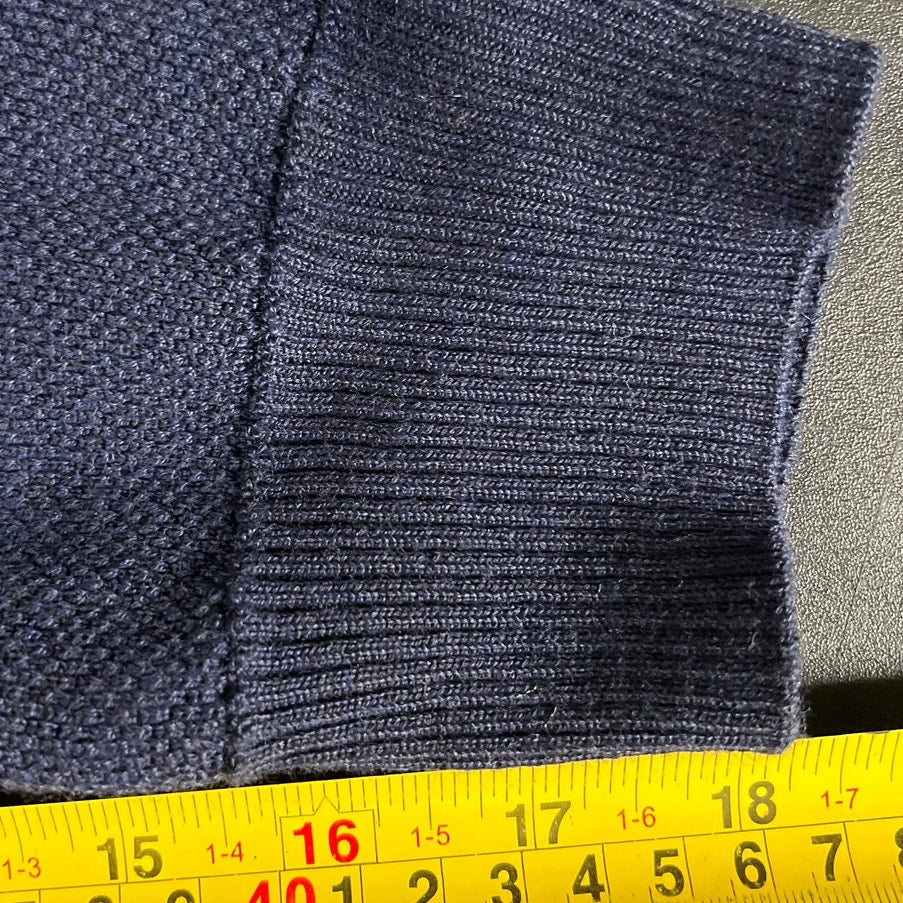 Teodor 3XL Merino Wool Quarter Zip Blue Men’s Pullover Sweater