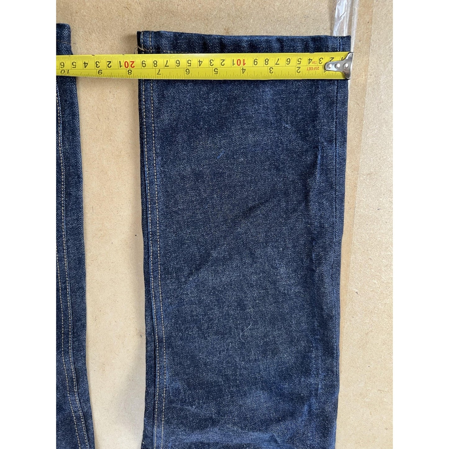 Avila Mens 35 Blue Chino Slim Tapered Denim Cotton 5-Pocket Flat Front Casual