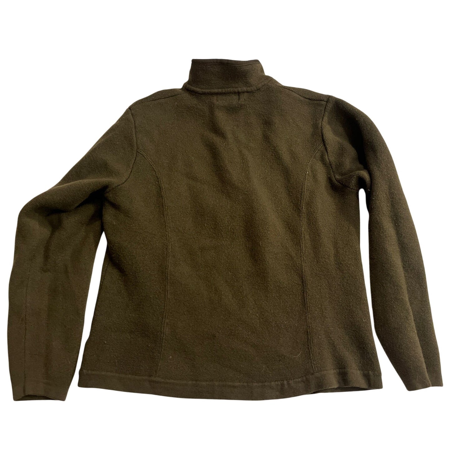 Patagonia Men's 1/4 Zip Up Sweater Long Sleeves High Neck Green Size Medium EUC