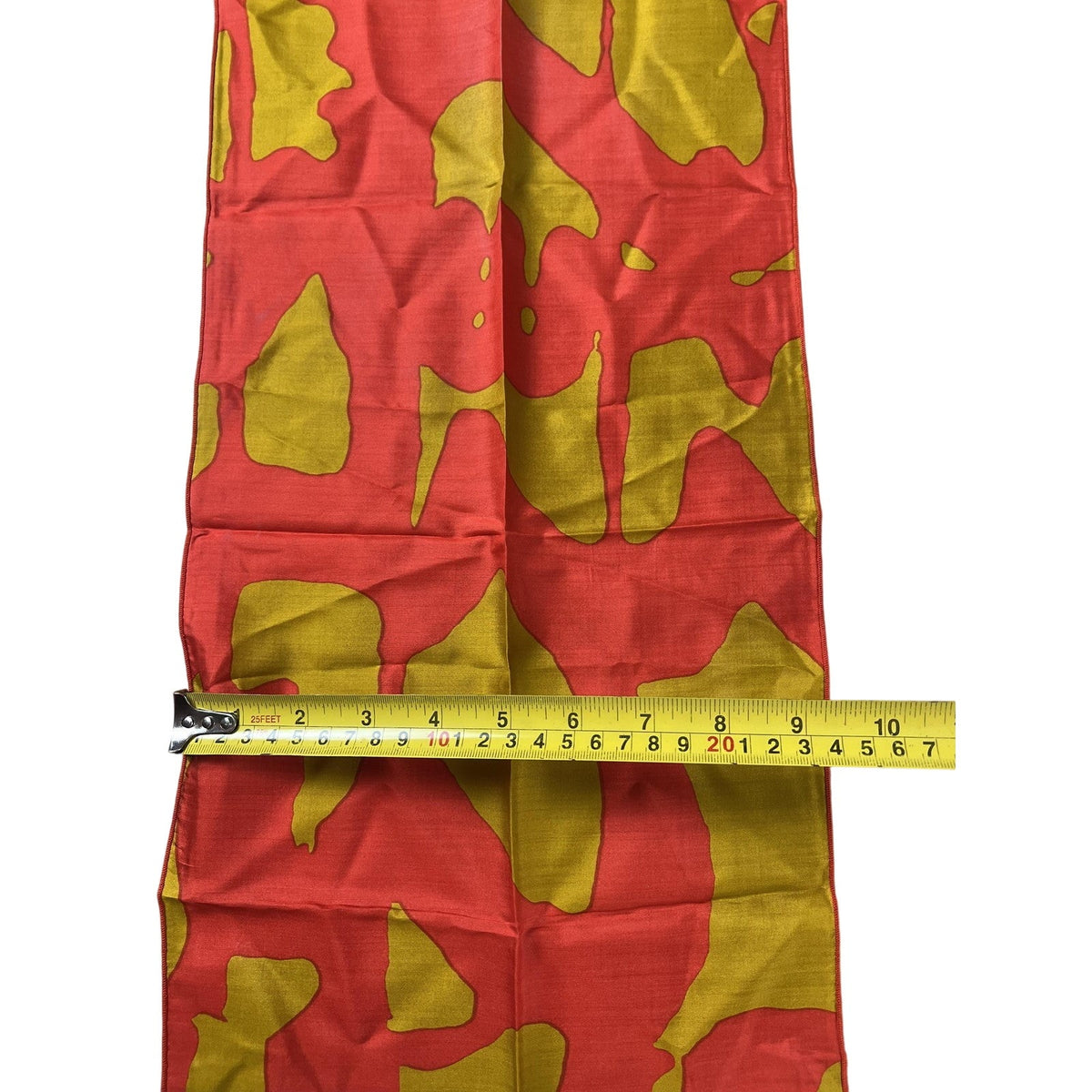Vera Kerchief Unisex One Size Red Camouflage 100% Silk Dupion Rectangle Scarf