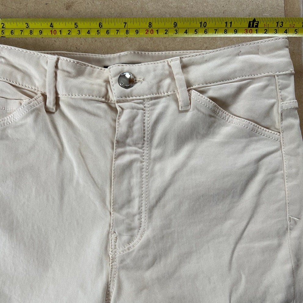 Massimo Dutti White Flare Wide Leg Women Size 4