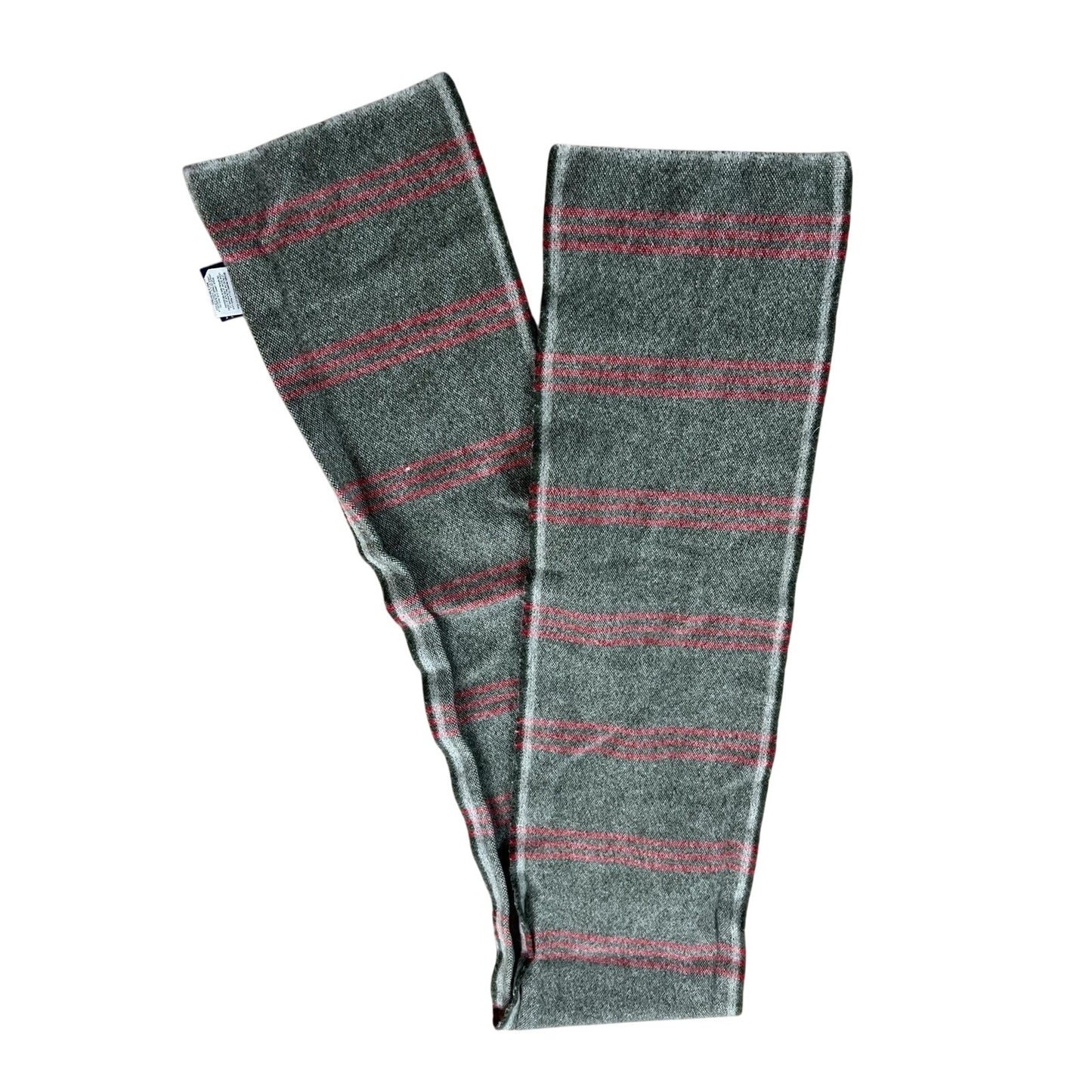 Faribault Woolen Mill Co. Scarf Mens One Size Gray Wool Striped Made USA Winter