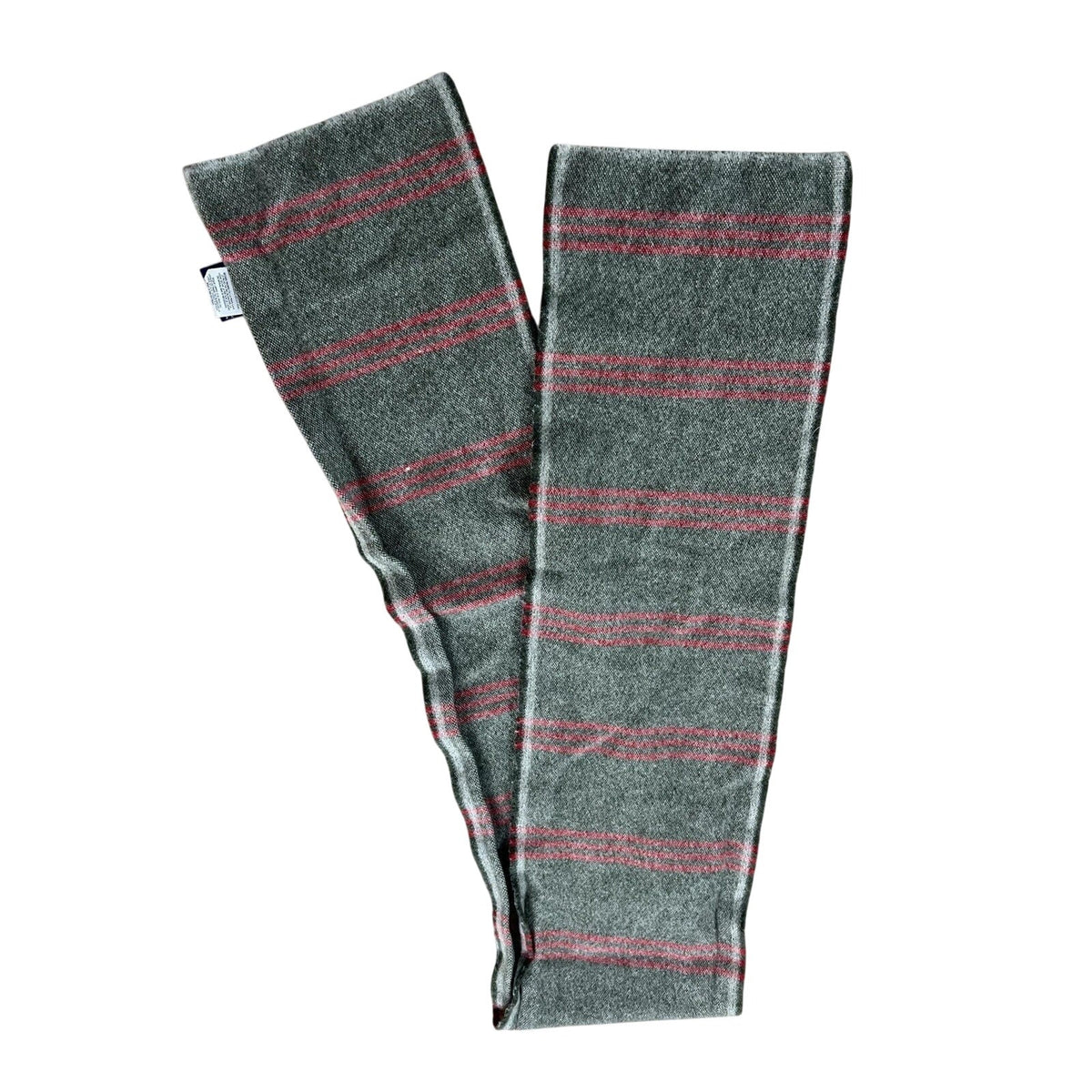 Faribault Woolen Mill Co. Scarf Mens One Size Gray Wool Striped Made USA Winter