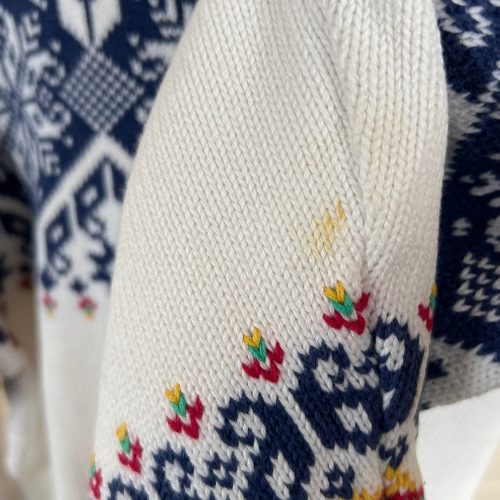 Dale of Norway Heavy Knit 100% Cotton Medium Ski Crewneck