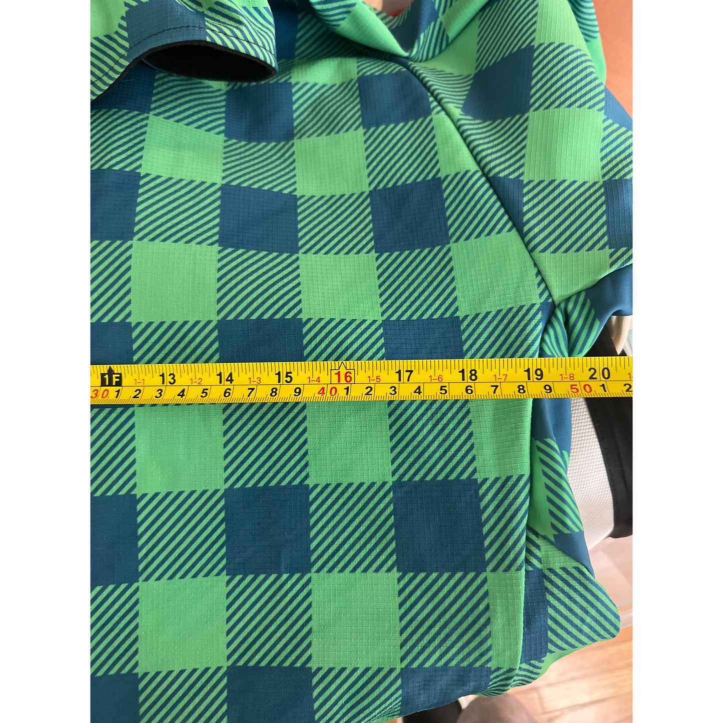 Podiumwear 000 Size 2XL Full Zip Plaid Green Lightweight Jacket Performance