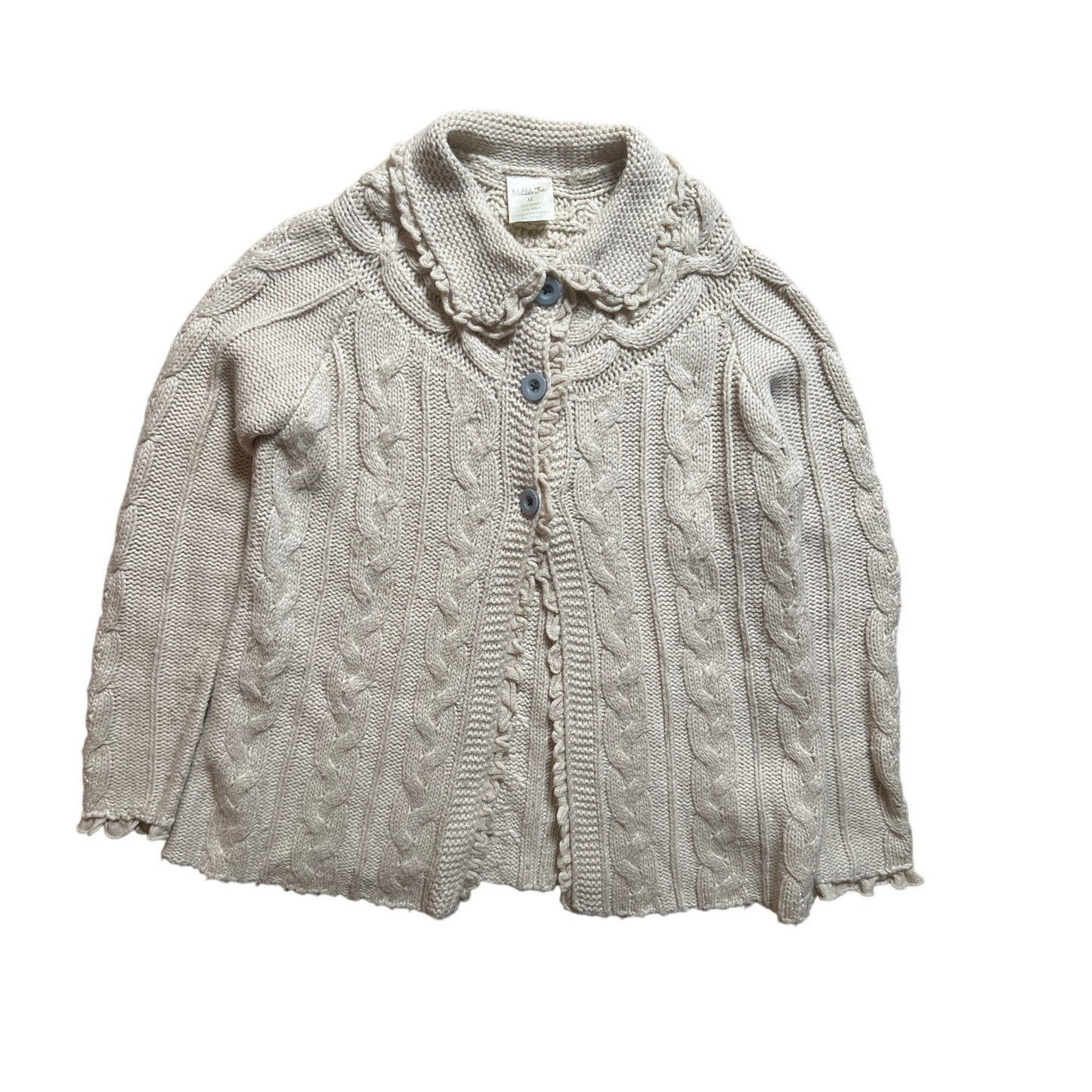 Matilda Jane Cardigan Sweater Beige Size M