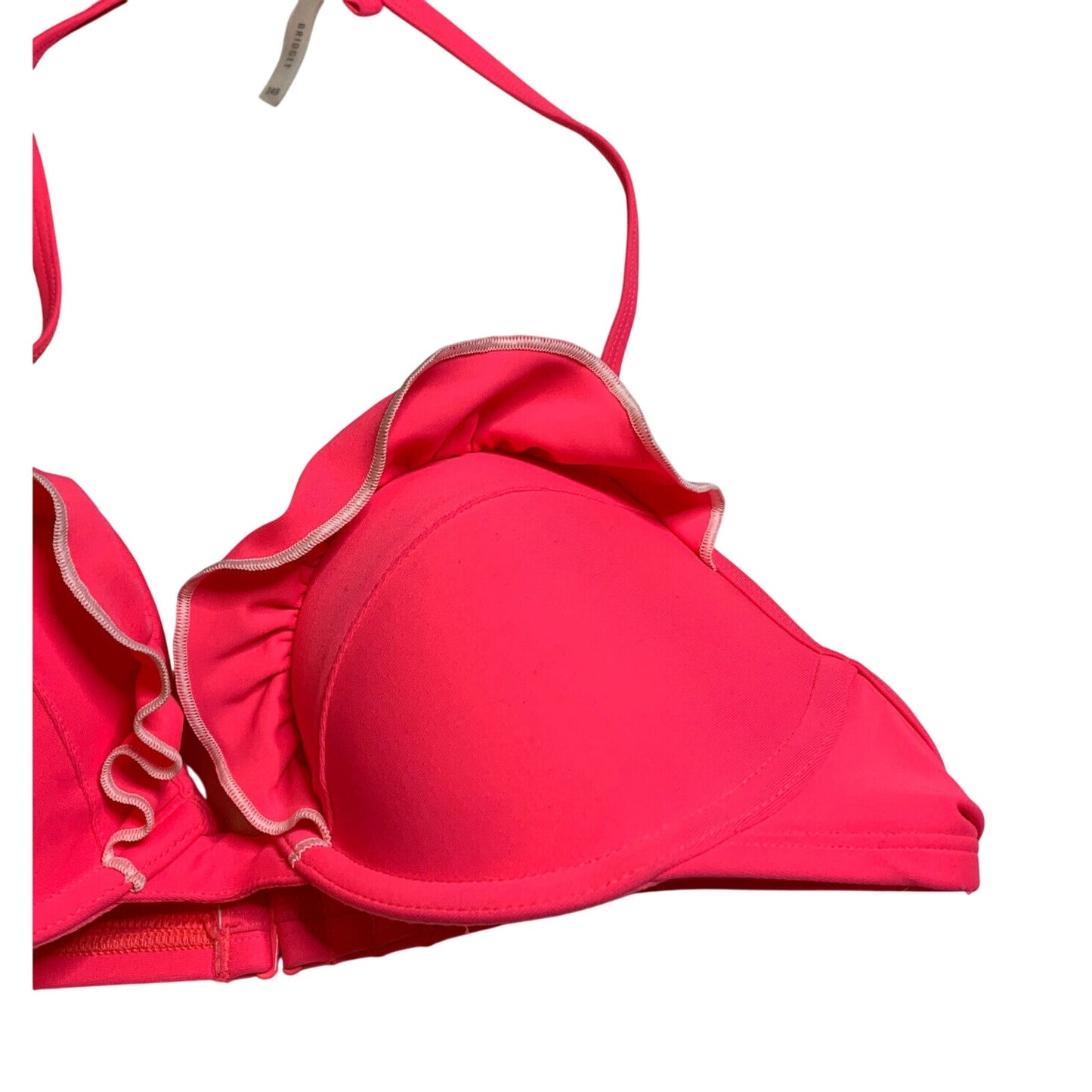 Aerie Neon Pink Ruffled Push Up Bikini Top-Size 34B - EUC