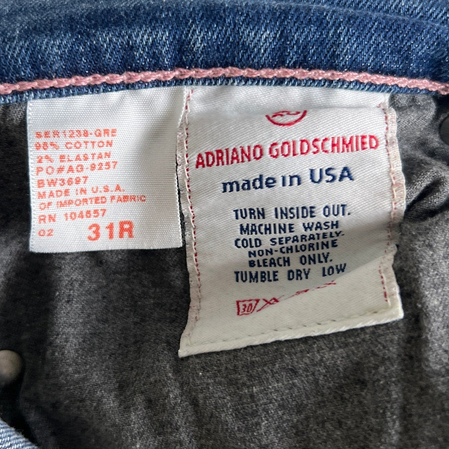 Adriano Goldschmied Jean Shorts Made In USA Men Size 31R