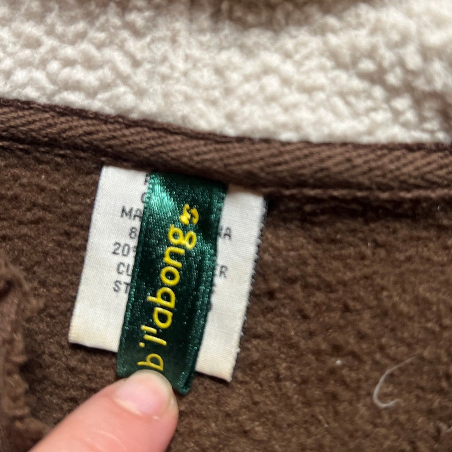 Y2K Billabong Brown Women Hooded Sweater Size XL