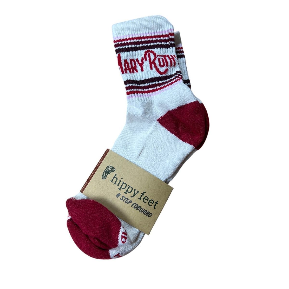 NWT Hippy Feet Marry Ruth Red/White Unisex M 4-7.5 W 5.5-9 Socks