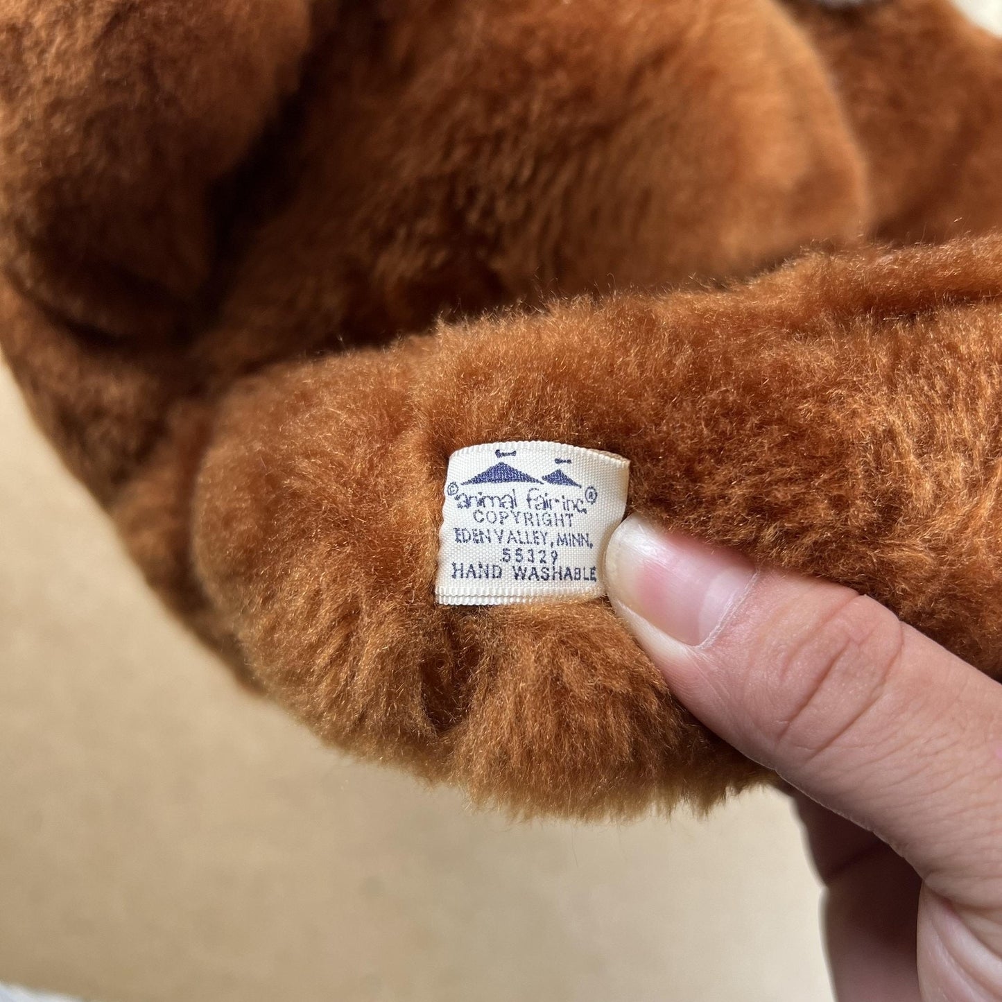 Animal Fair Brown Plush Bear Teddy Set Of 3 Large Medium Small Made In USA