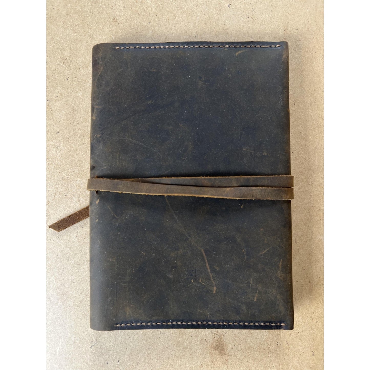 Handmade Brown Leather Journal Cover Medium Bookbinding Notebook Rustic