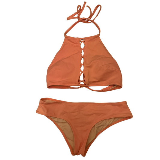 Victoria's Victoria Secret Bikini PINK Light Pink High Neck Halter Set XS - EUC