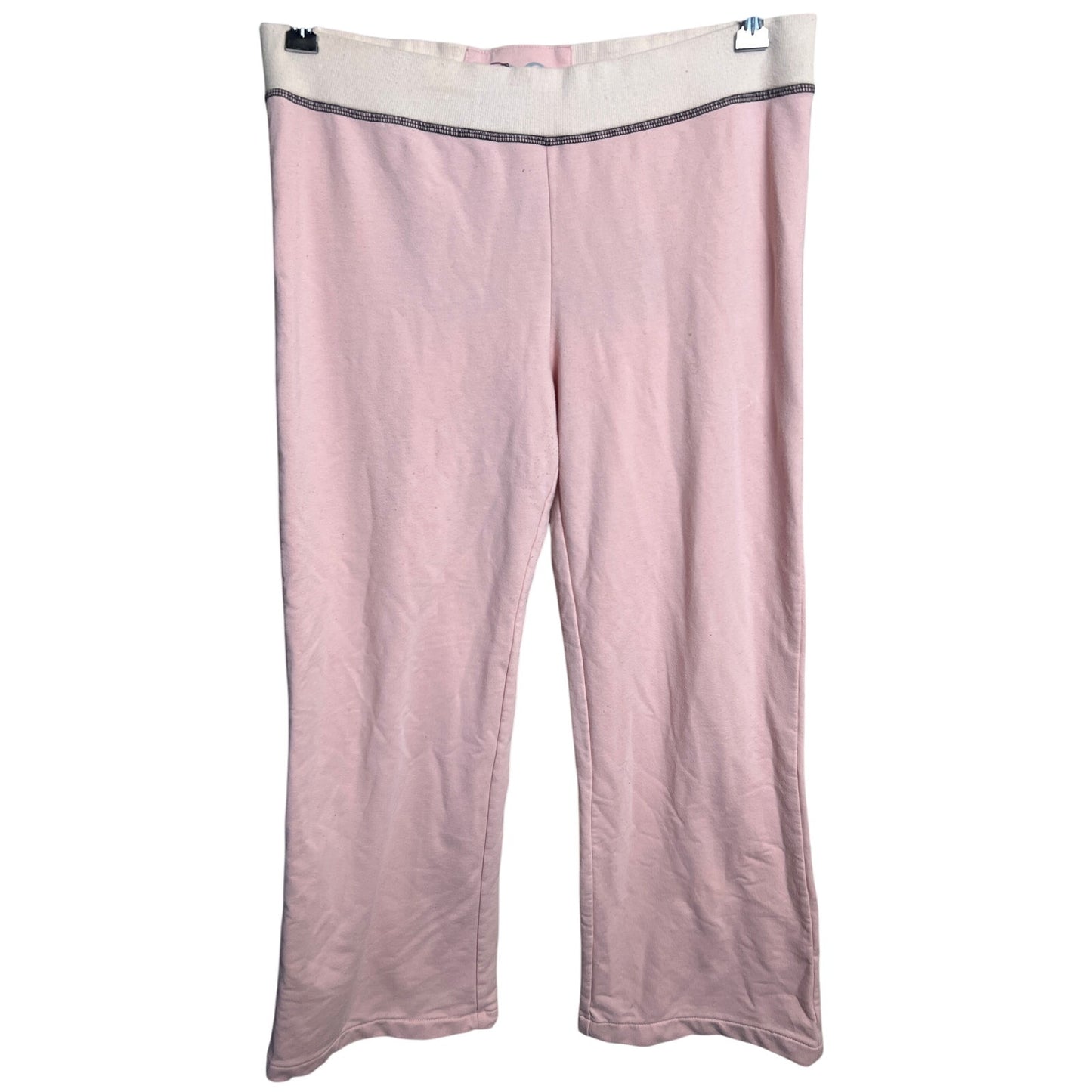 Coqueta Couture XL Pink Wide Flare Sweatpants Angel Wing