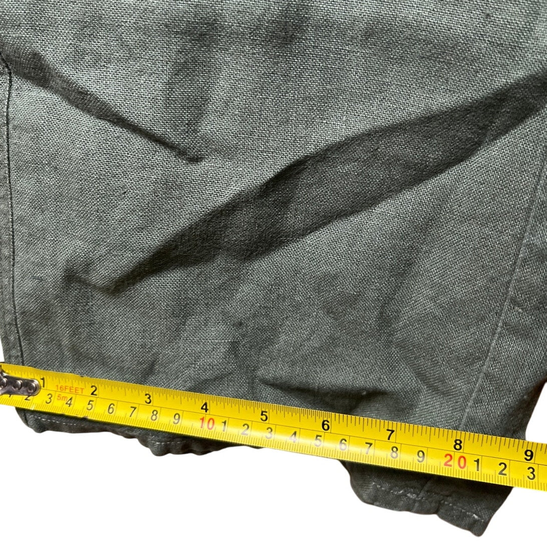 L.L Bean 12 Women's 100% Linen Green Wide Pants