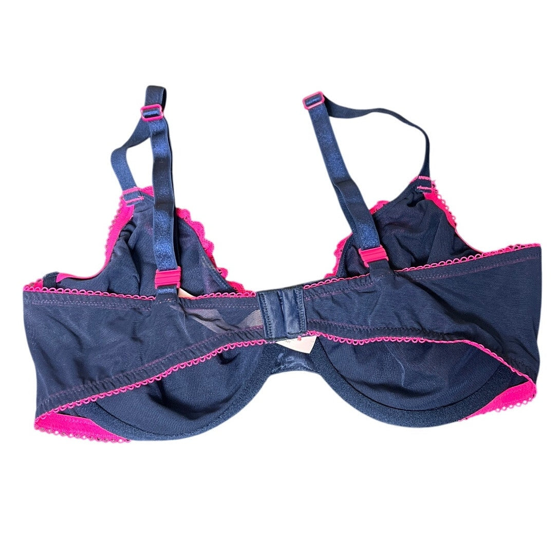 Victoria Secret Tease 36DD Pink & Blue Lace Bra Underwire