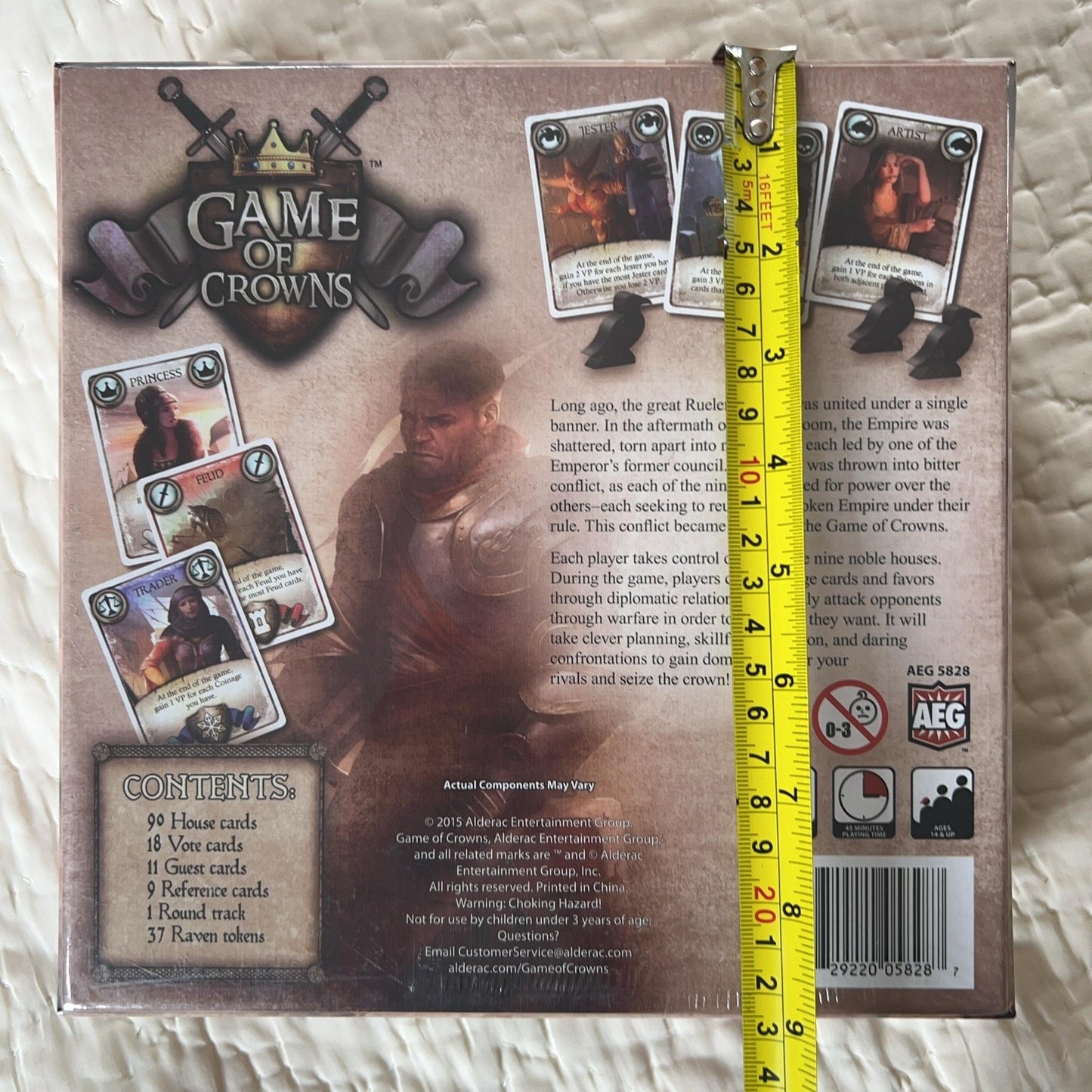 AEG Game Of Crowns Board Game 2015 Complete Sealed Strategy 4-9 Players