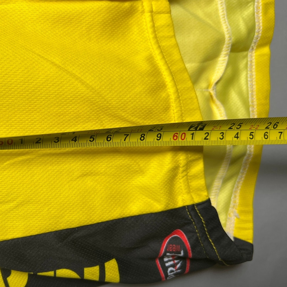 Primal Wear Size Medium Cycling Performance Yellow Men’s Workout T-shirt 100% Polyester